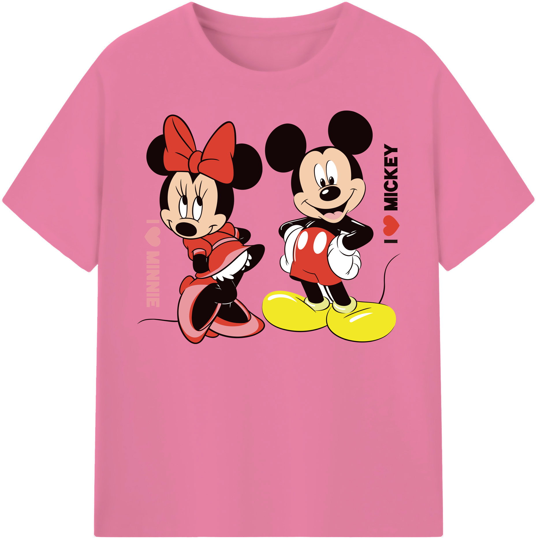 （画像用） ミッキーマウス Mickey Mouse 綿100％半袖Tシャツ（フロントプリント）